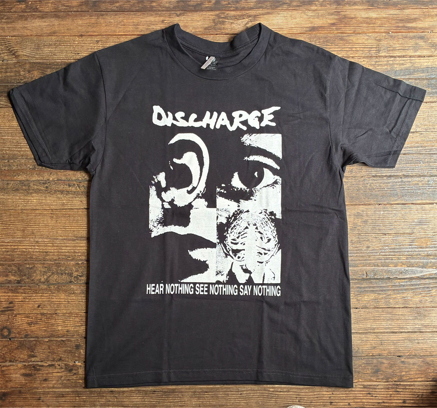 DISCHARGE Tシャツ HEAR NOTHING SEE NOTHING SAY NOTHING