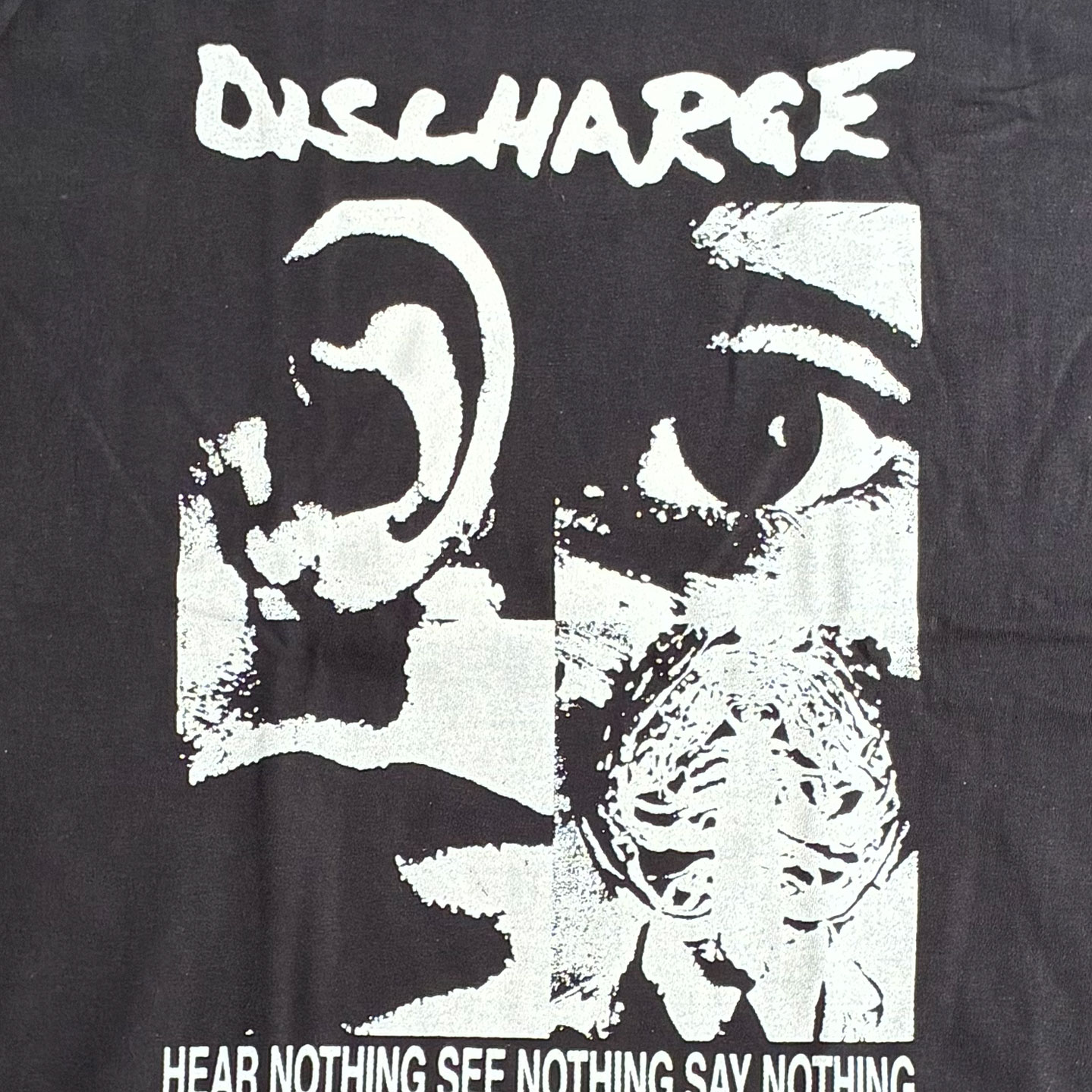 DISCHARGE Tシャツ HEAR NOTHING SEE NOTHING SAY NOTHING