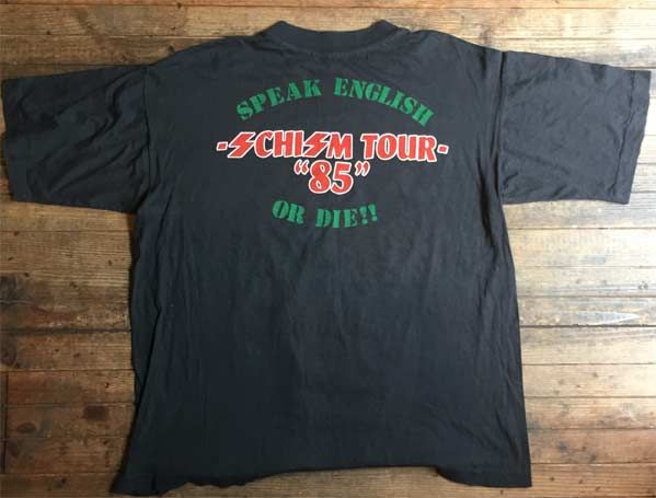 5,599円(美品)80s S.O.D. SCHISM ツアー　Tシャツ vintage