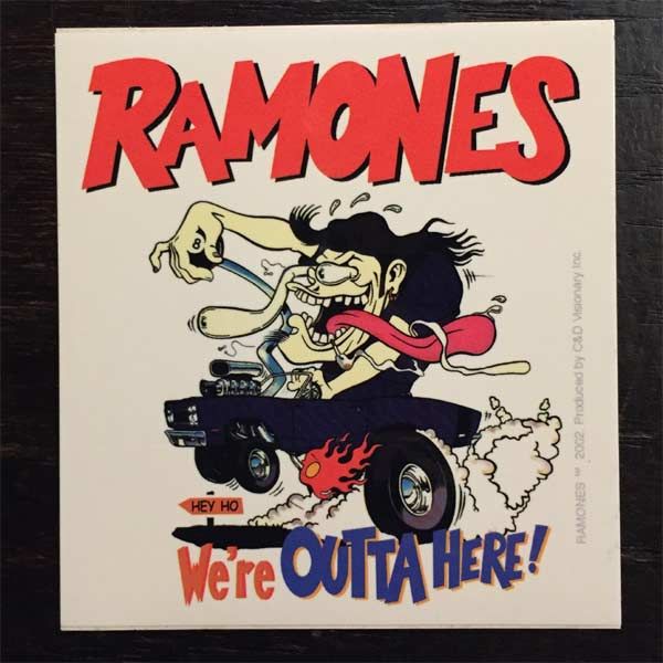 RAMONES ステッカー We're OUTTA HERE！