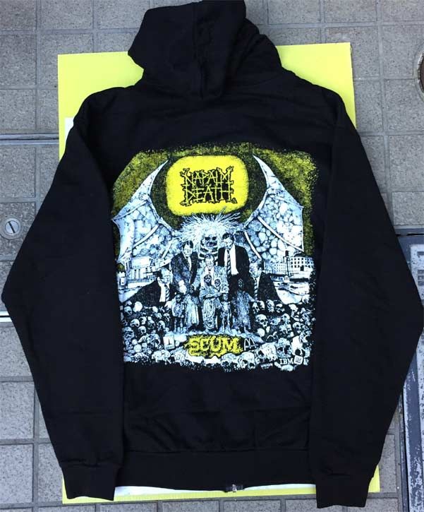 正規品／新品 Napalm Death Scum ジップアップパーカー L ナパームデス