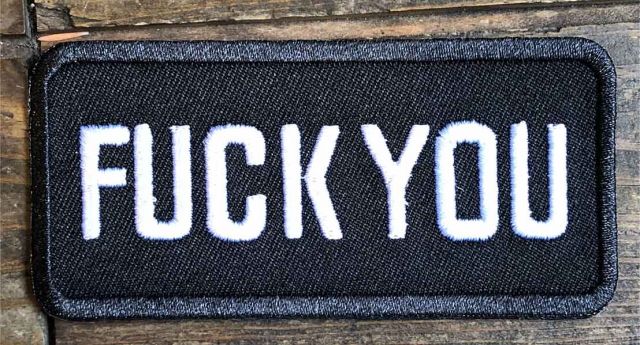 FUCK YOU 刺繍ワッペン 2