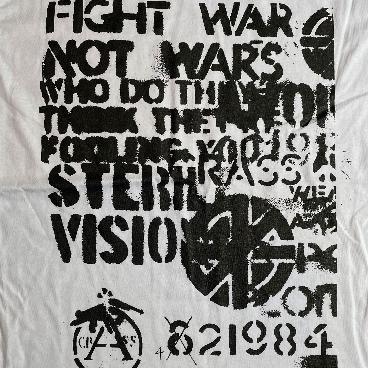 CRASS Tシャツ FIGHT WAR NOT WARS