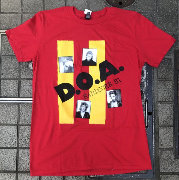 D.O.A. Tシャツ HARDCORE 81 オフィシャル！