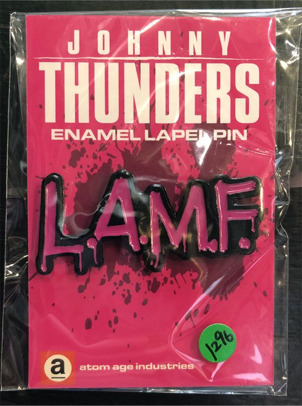 JOHNNY THUNDERS AND THE HEARTBREAKERS ピンバッジ L.A.M.F.