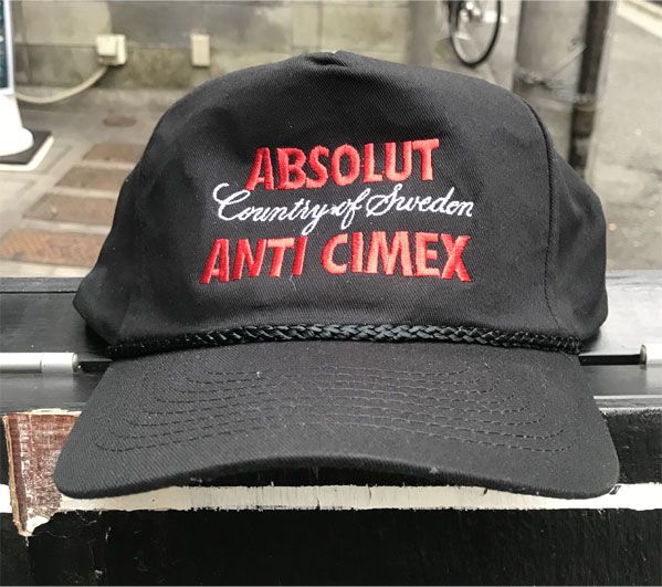 ANTI CIMEX 刺繍CAP Absolut Country of Sweden