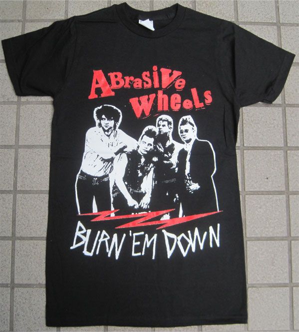 ABRASIVE WHEELS Tシャツ BURN’EM DOWN