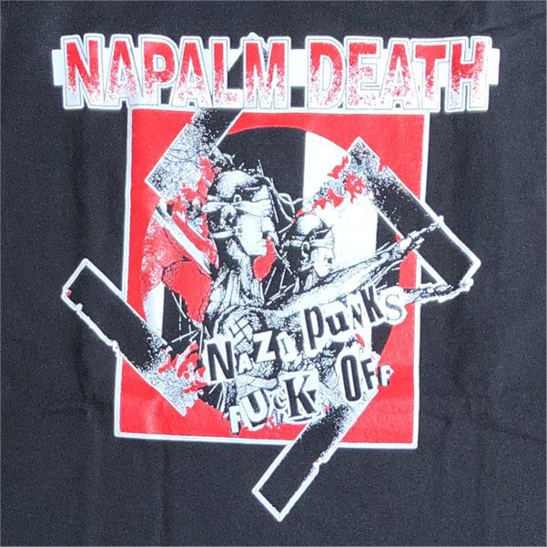 NAPALM DEATH Tシャツ NAZI PUNKS FUCK OFF 2
