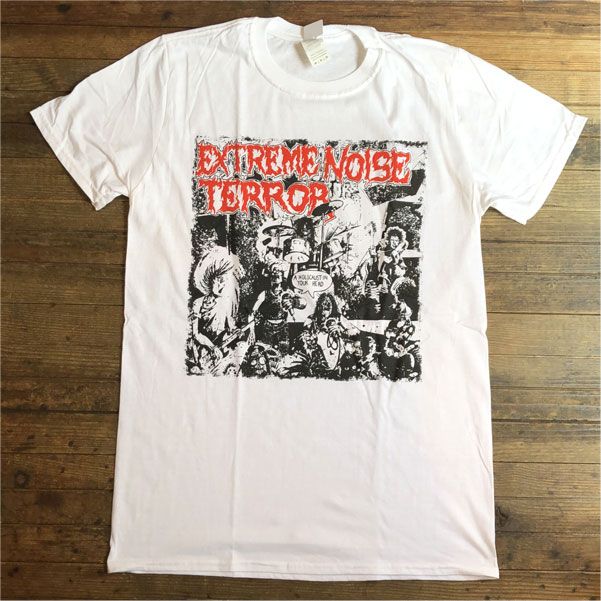 EXTREME NOISE TERROR Tシャツ A Holocaust In Your Head オフィシャル WHITE