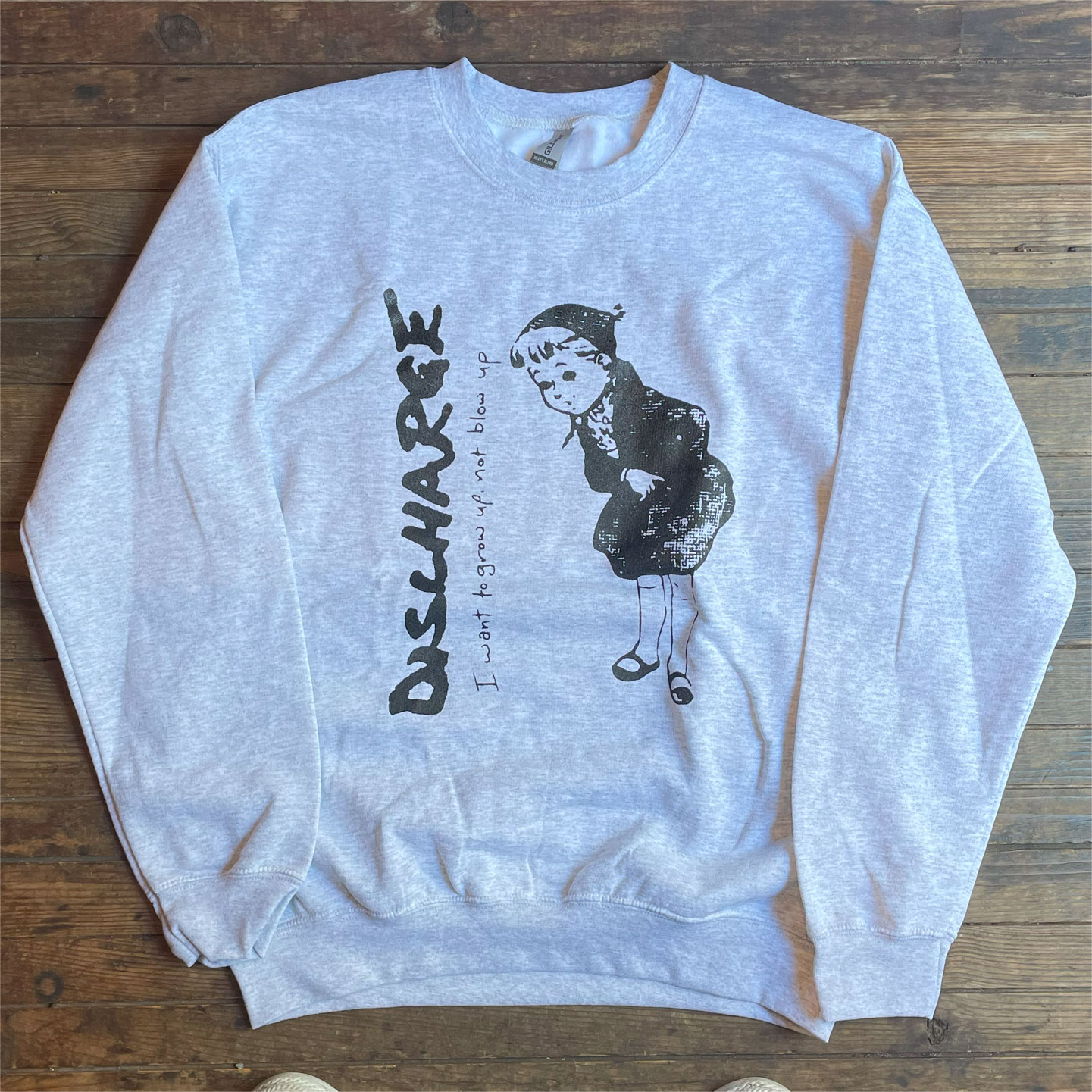 DISCHARGE スウェット I WANT TO GROW UP