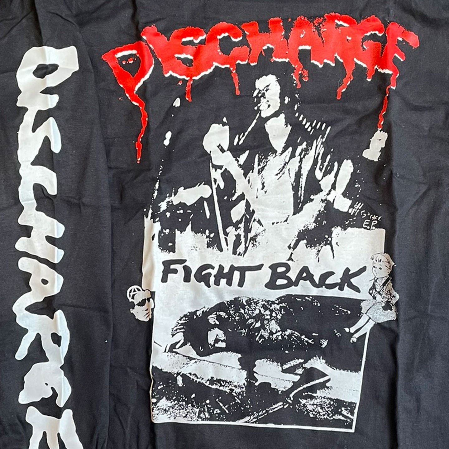 DISCHARGE ロングスリーブTシャツ FIGHT BACK