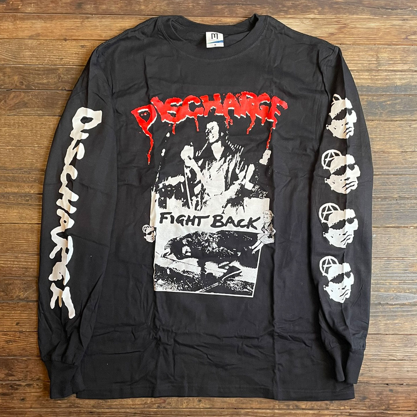 DISCHARGE ロングスリーブTシャツ FIGHT BACK