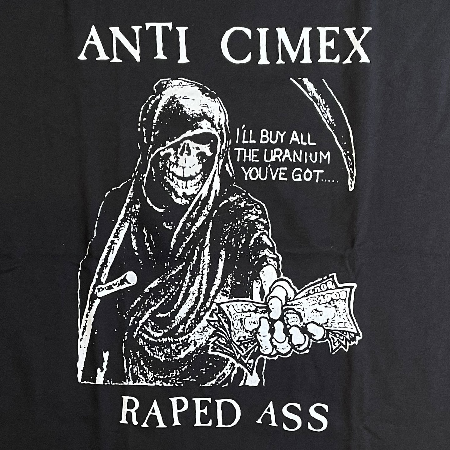 ANTI CIMEX Tシャツ RAPED ASS 2SIDE PRINT