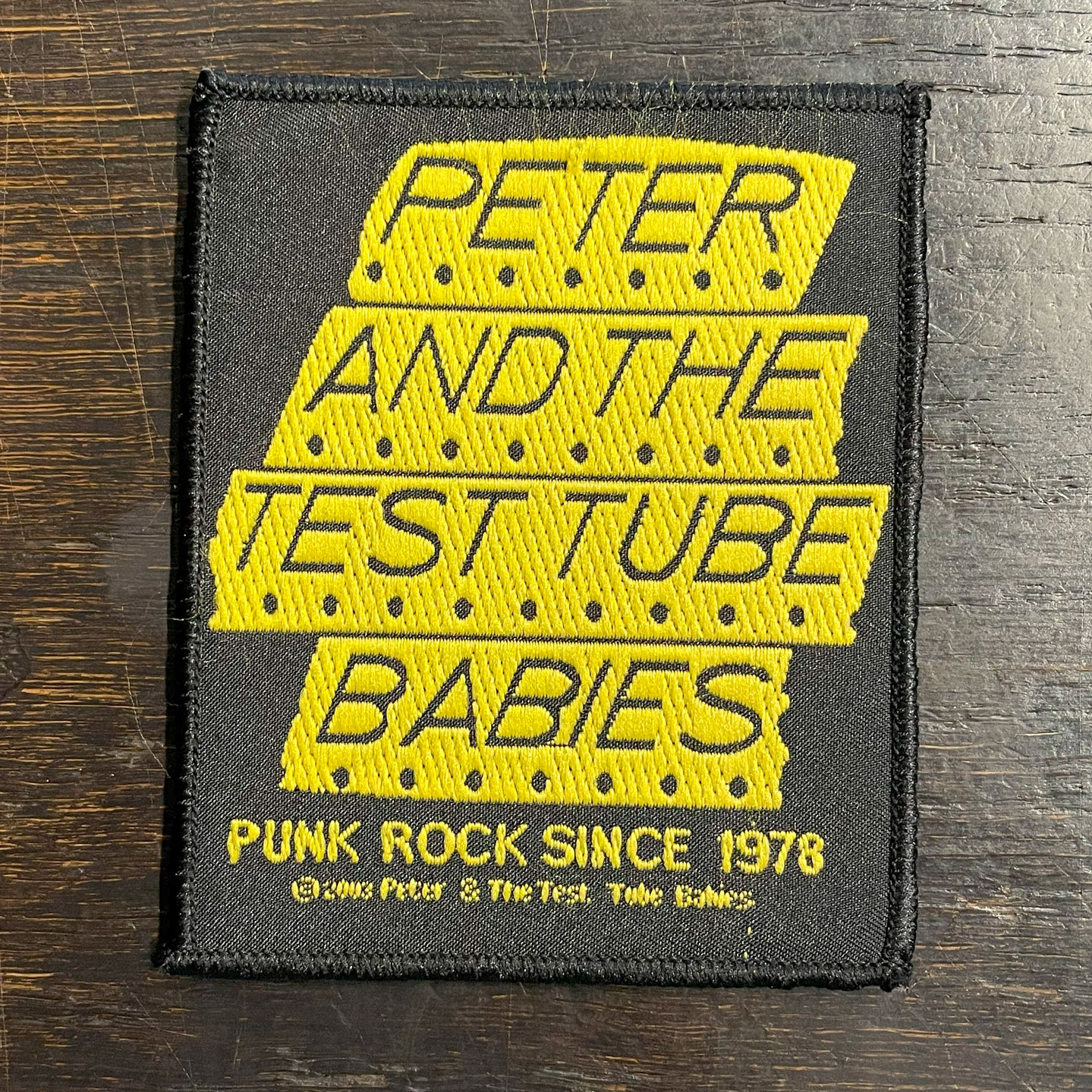 PETER AND THE TEST TUBE BABIES  刺繍ワッペン PUNK ROCK SINCE 1978