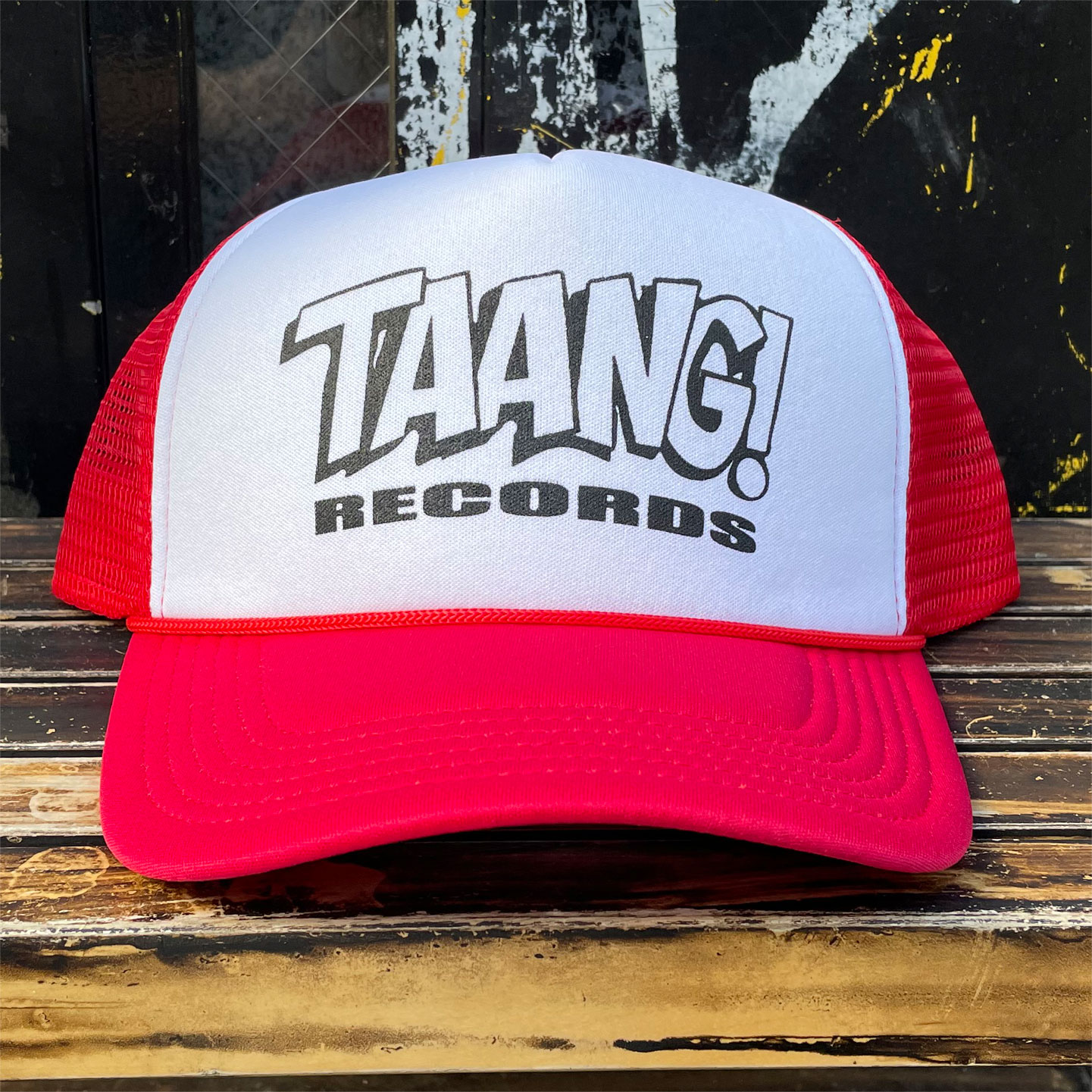 Taang! Records メッシュCAP REDxWHITE