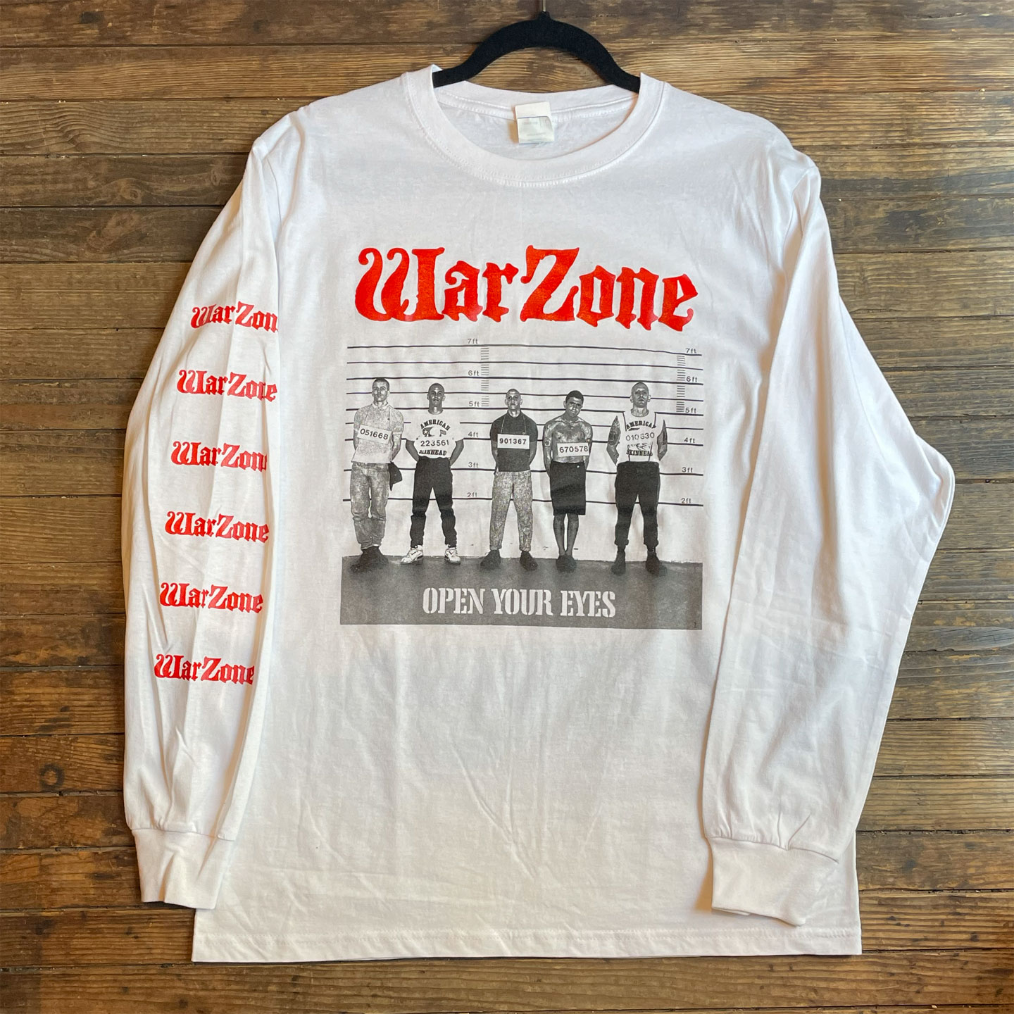 WARZONE ロングスリーブTシャツ OPEN YOUR EYES
