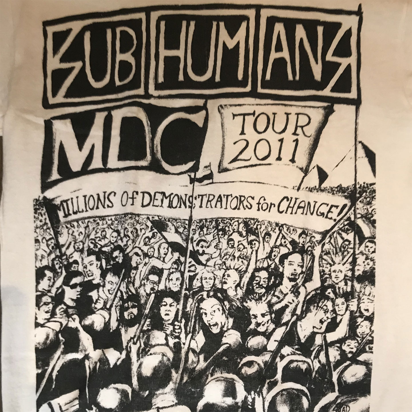 USED! SUBHUMANS MDC Tシャツ TOUR 2011