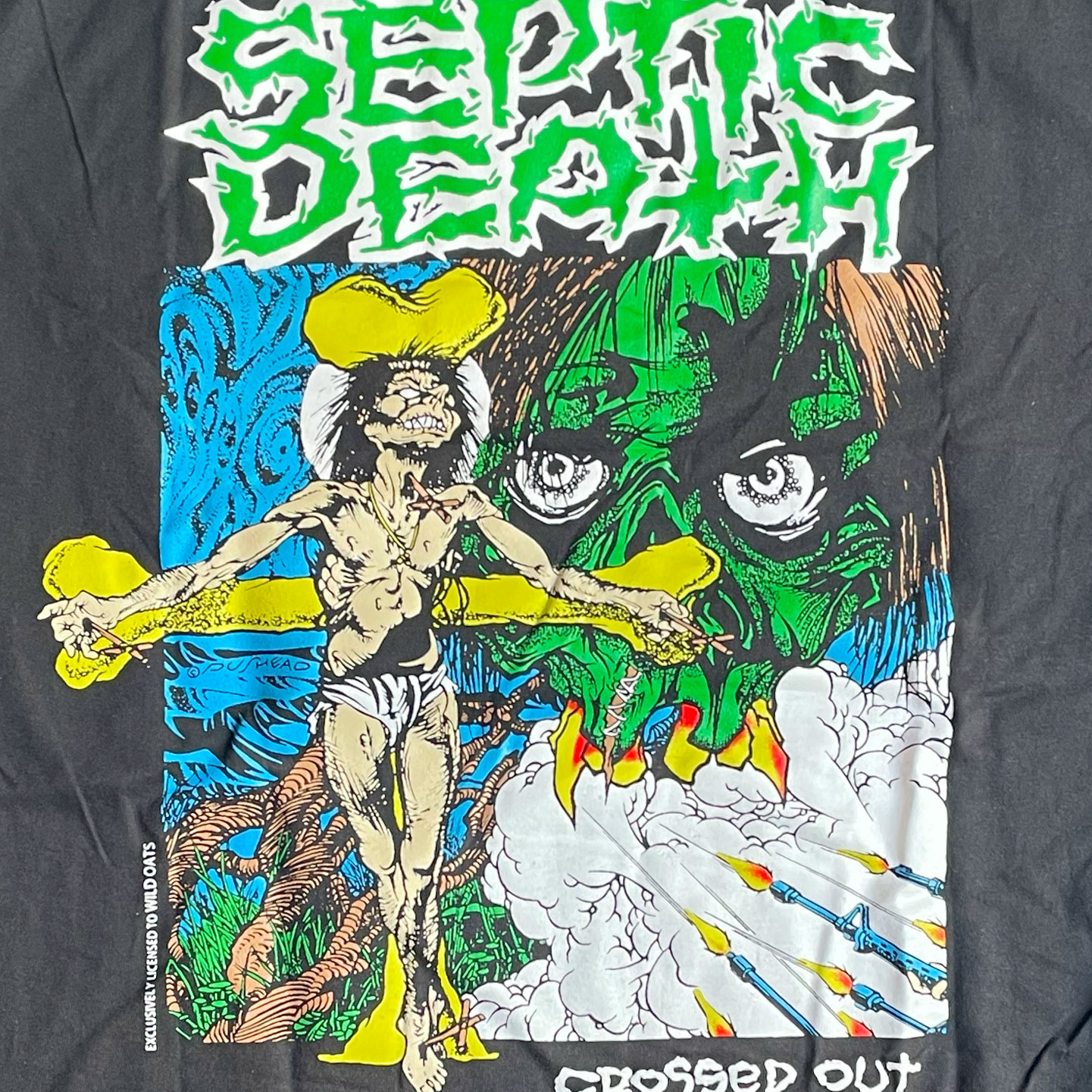 SEPTIC DEATH Tシャツ CROSSED OUT ONE POINT