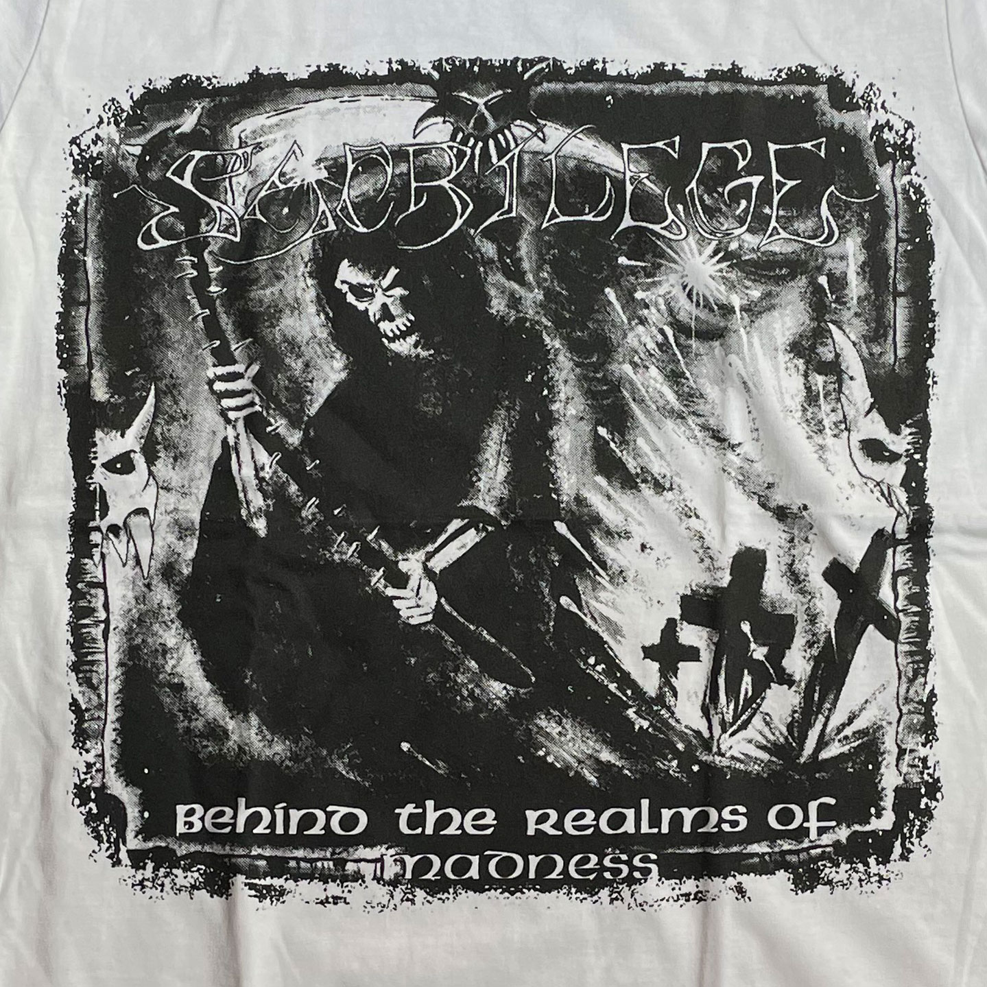 SACRILEGE Tシャツ Behind the Realms of Madness WHITE オフィシャル