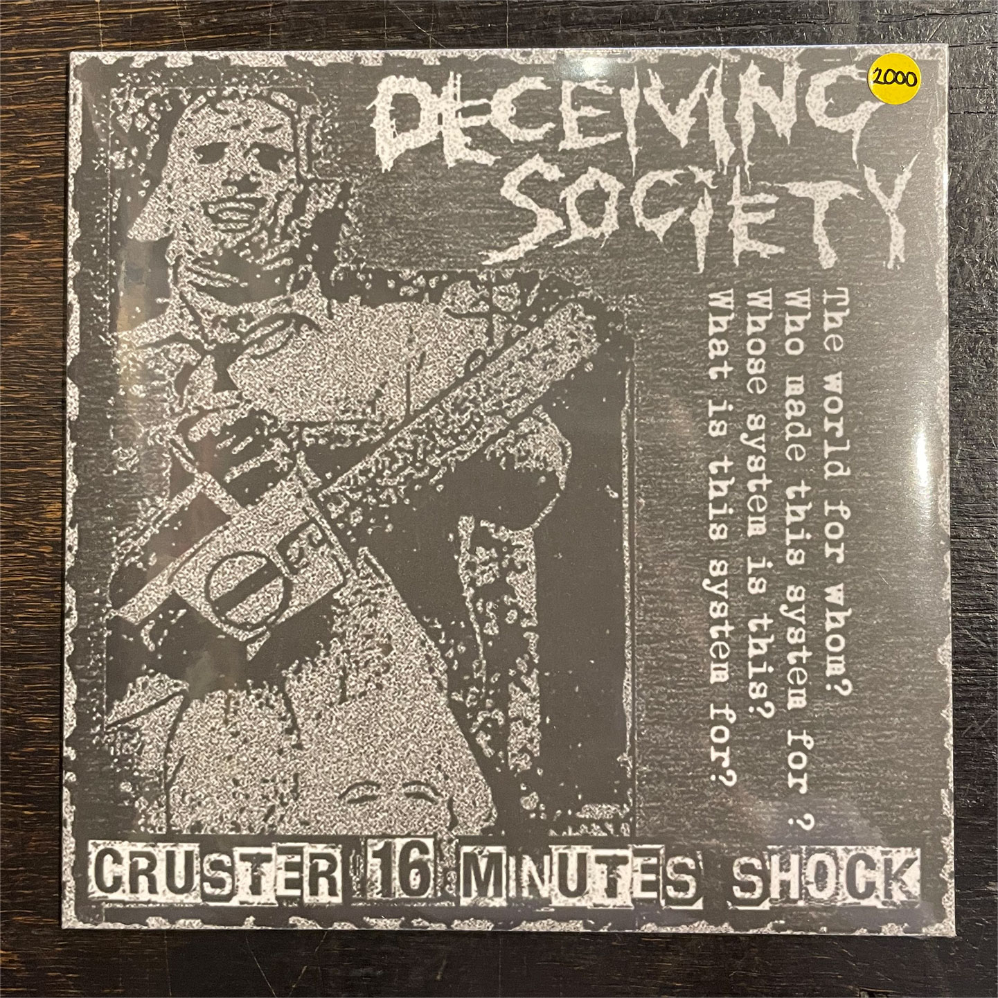 DECEIVING SOCIETY CD CRUSTER 16 MINUTES SHOCK (LTD.500)