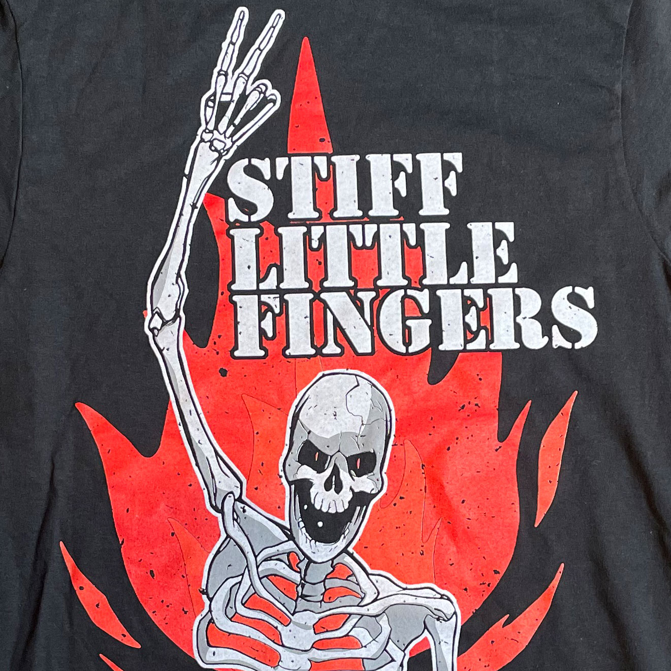 STIFF LITTLE FINGERS Tシャツ SKELETON オフィシャル!