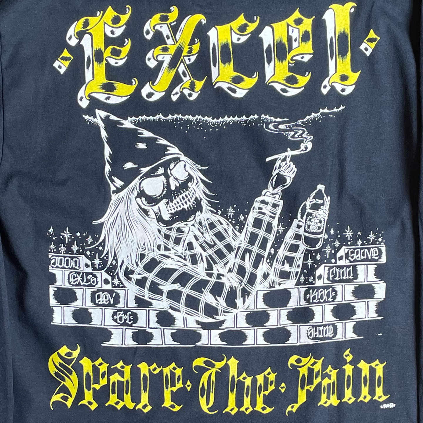 EXCEL ロングスリーブTシャツ SPARE THE PAIN OFFICIAL!