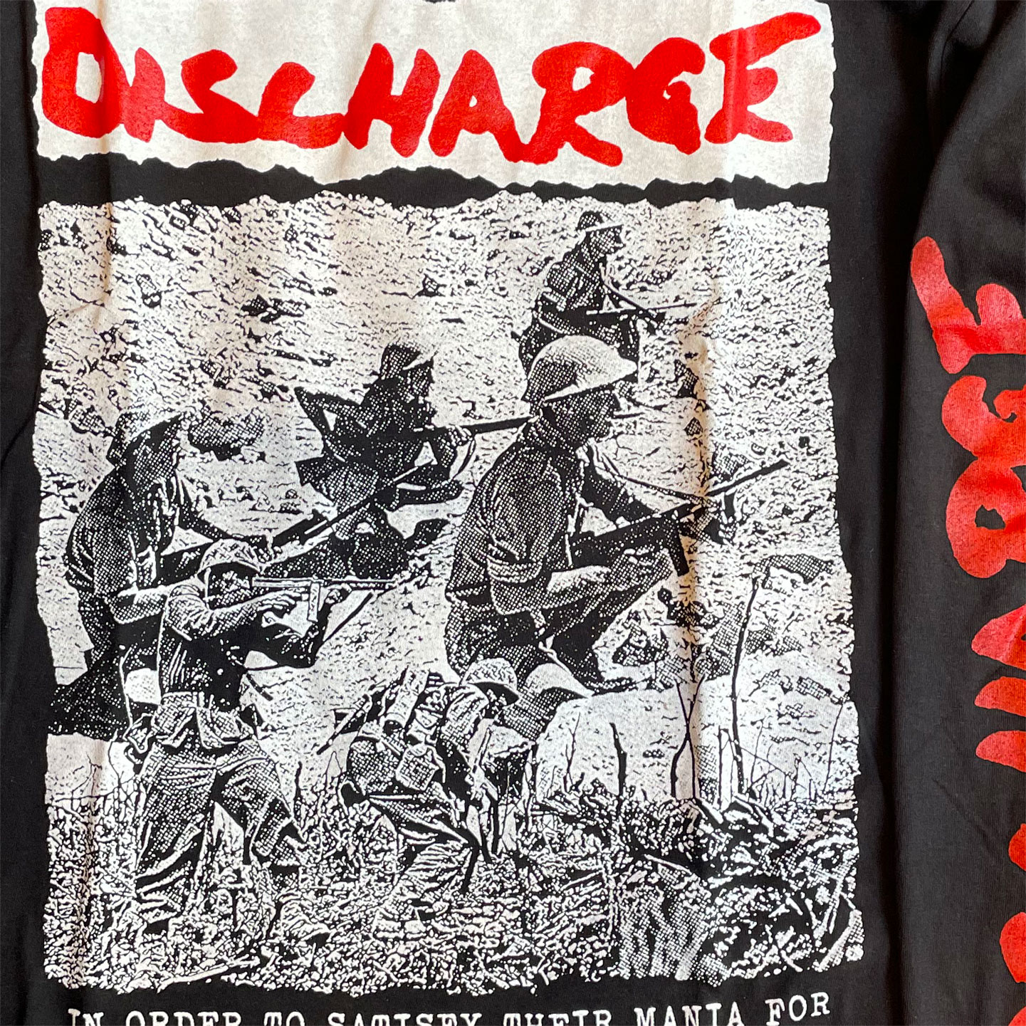 DISCHARGE ロングスリーブTシャツ WHY オフィシャル！