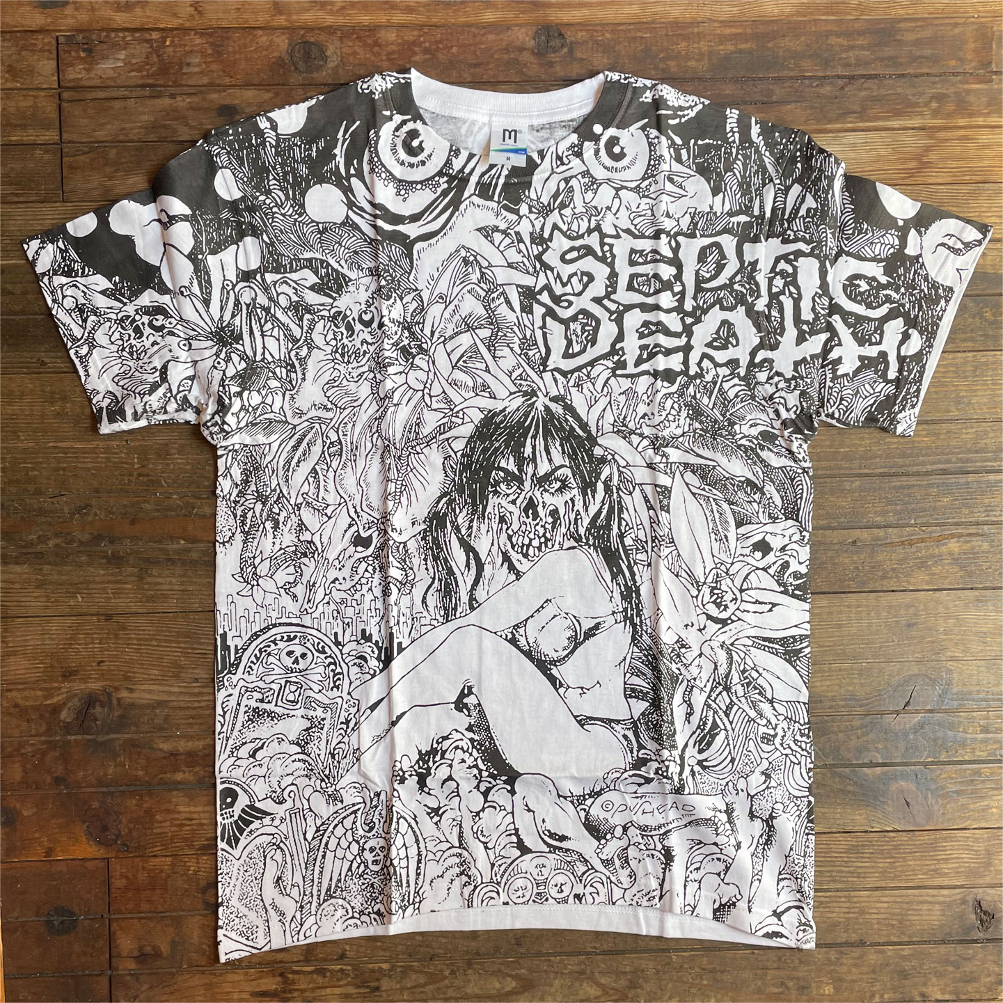 SEPTIC DEATH 総柄Tシャツ