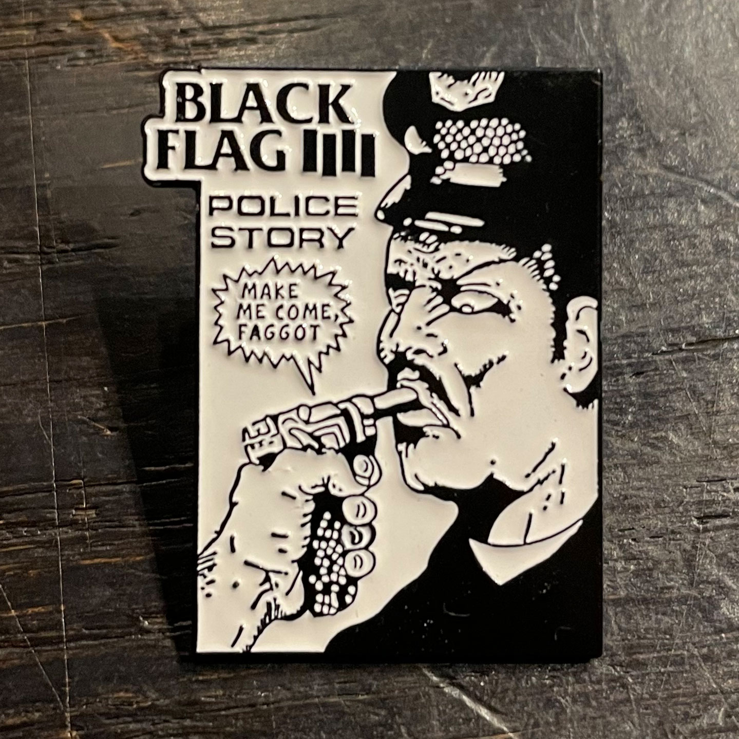BLACK FLAG ピンバッジ POLICE STORY