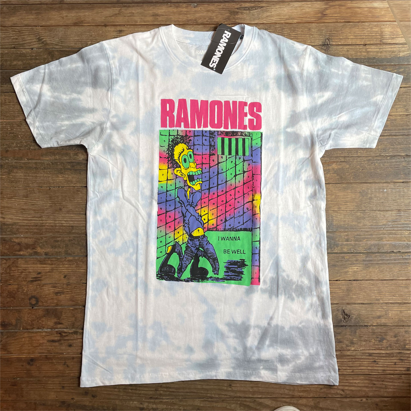 RAMONES Tシャツ TIE-DYE I WANNA BE WELL