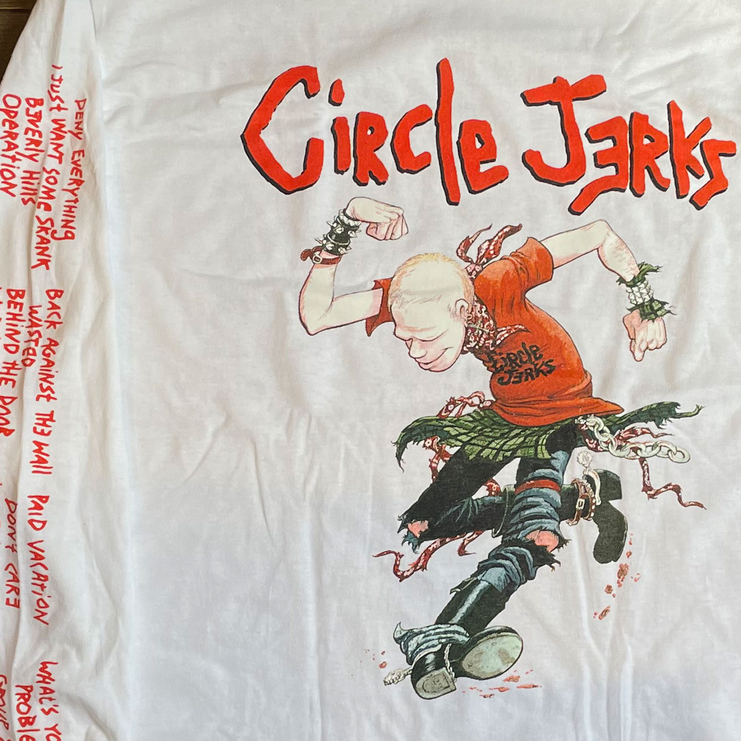 Circle Jerks ロングスリーブTシャツ Skunker WHITE オフィシャル！