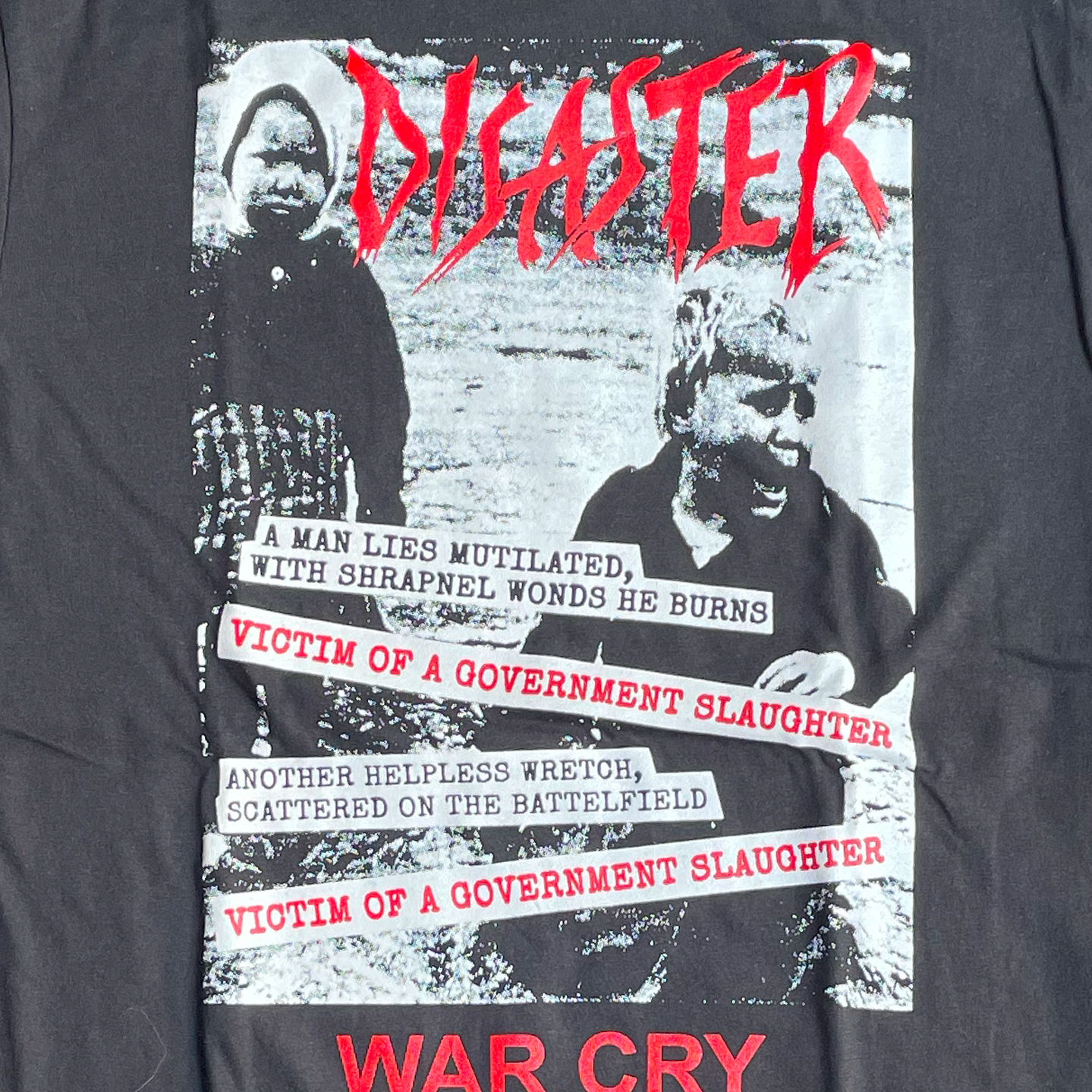 DISASTER Tシャツ WAR CRY