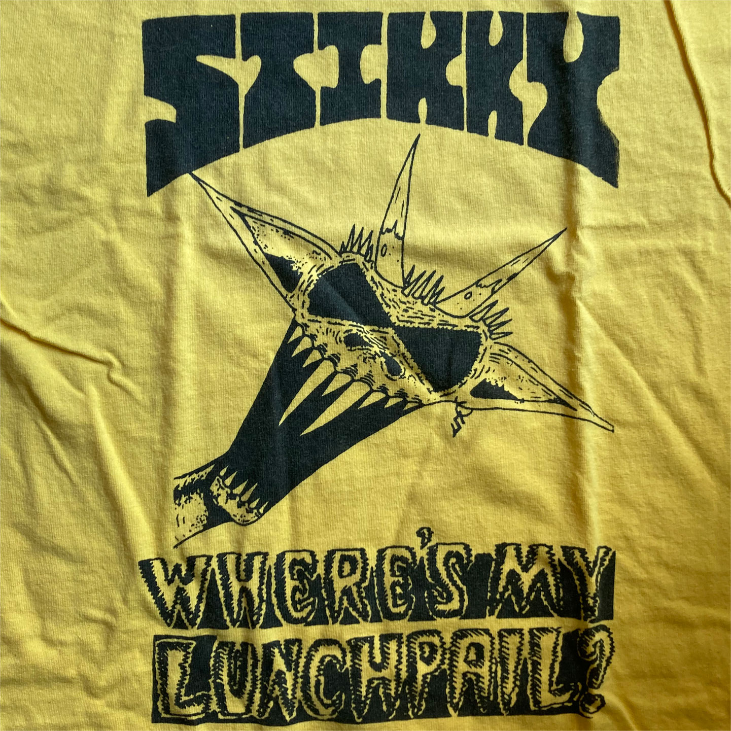 USED! STIKKY Tシャツ WHERE'S MY LUNCHPAIL?