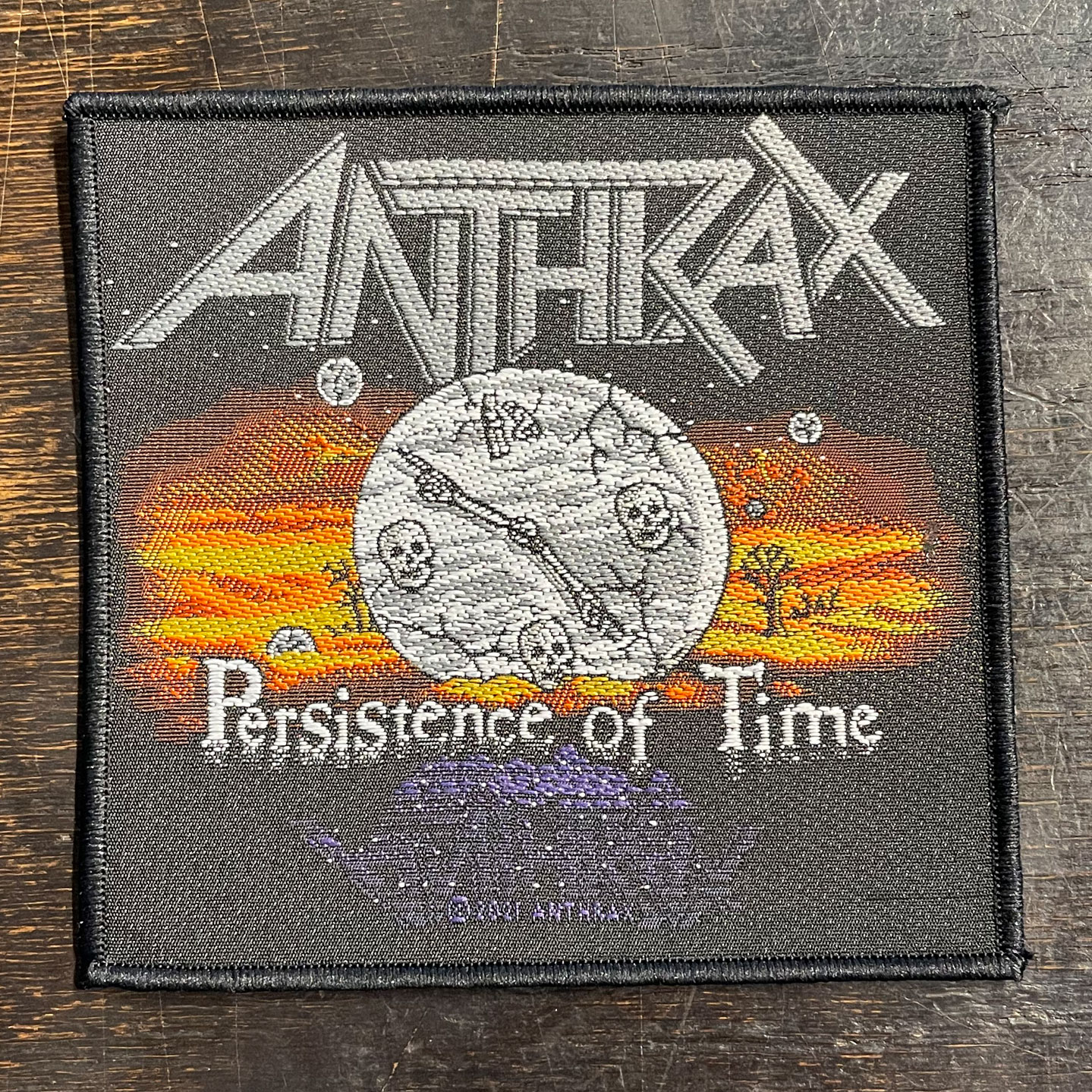 ANTHRAX 刺繍ワッペン PRESITENCE OF TIME