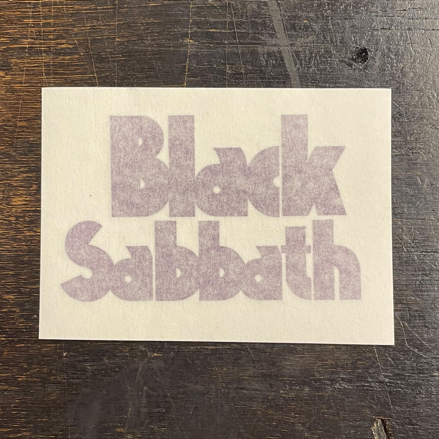 BLACK SABBATH 転写ステッカー LOGO