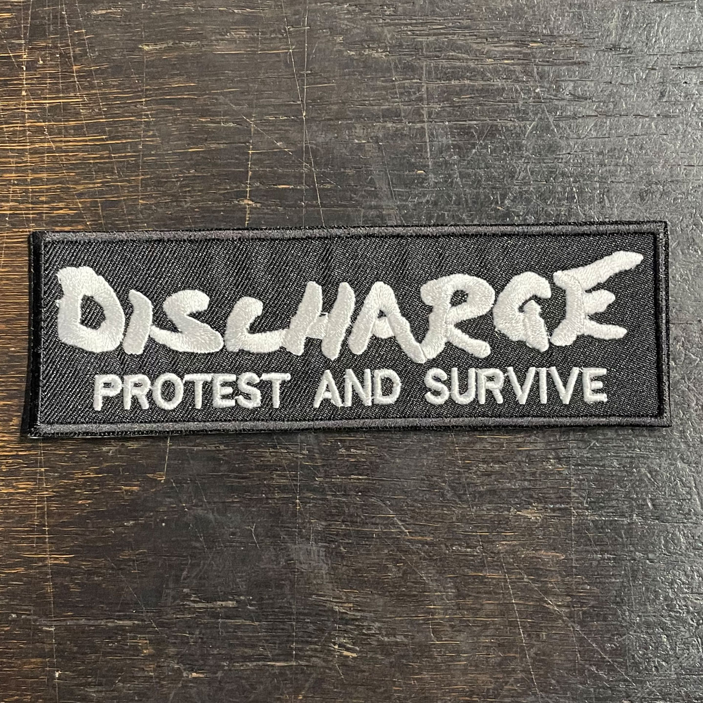 DISCHARGE 刺繍ワッペン PROTEST AND SURVIVE