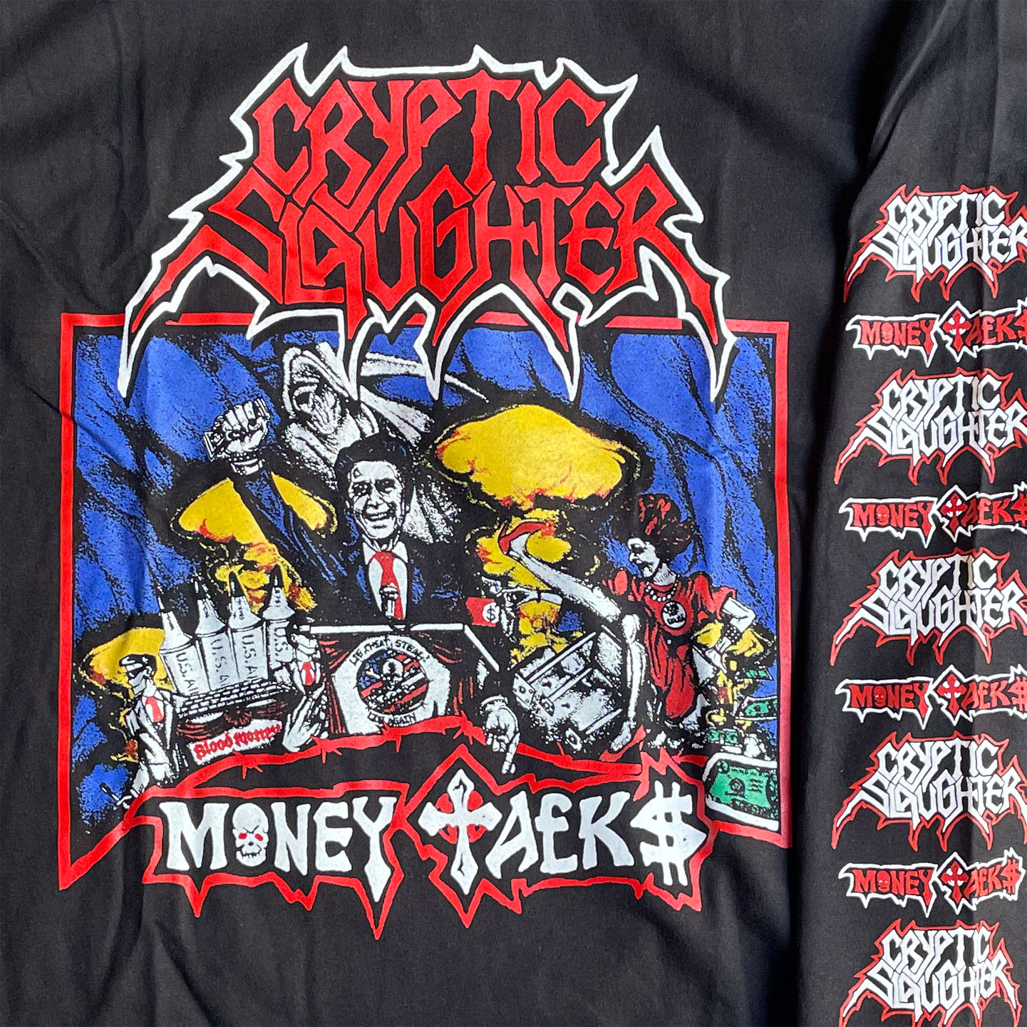 CRYPTIC SLAUGHTER ロングスリーブTシャツ MONEY TALKS