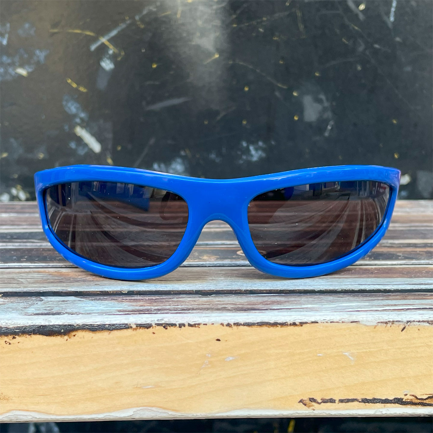 ITALY MADE VINTAGE SUNGLASS CATS EYE BLUE