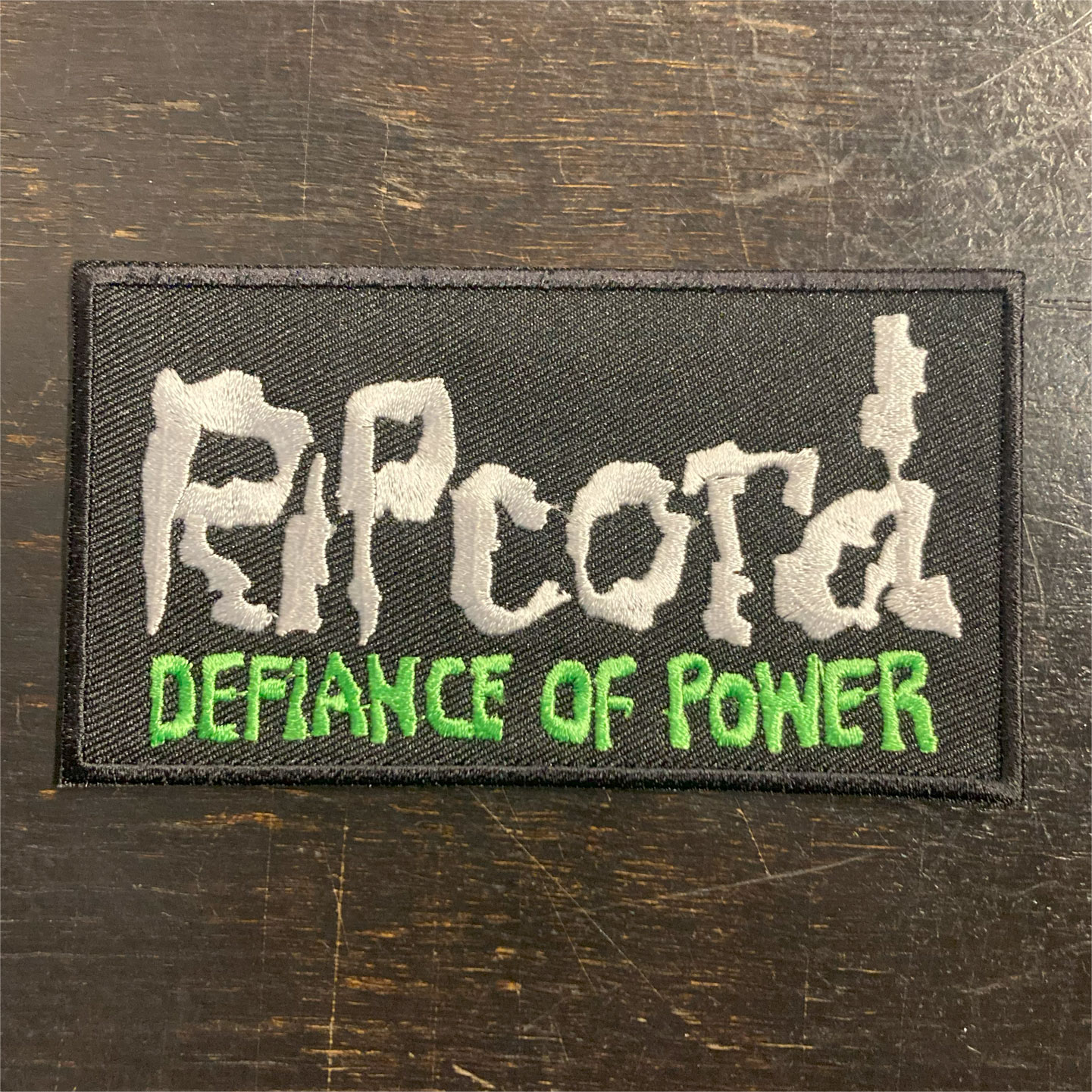 RIPCORD 刺繍ワッペン DEFIANCE OF POWER