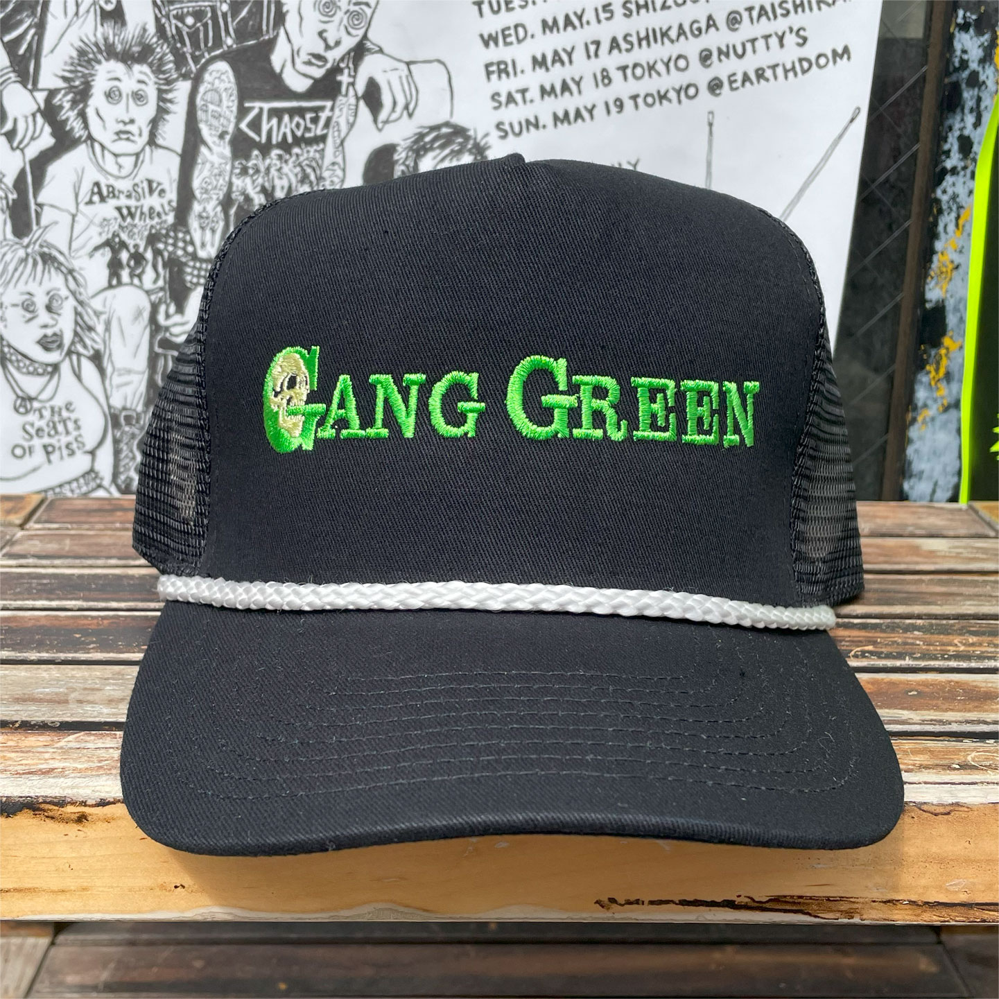GANG GREEN メッシュCAP LOGO