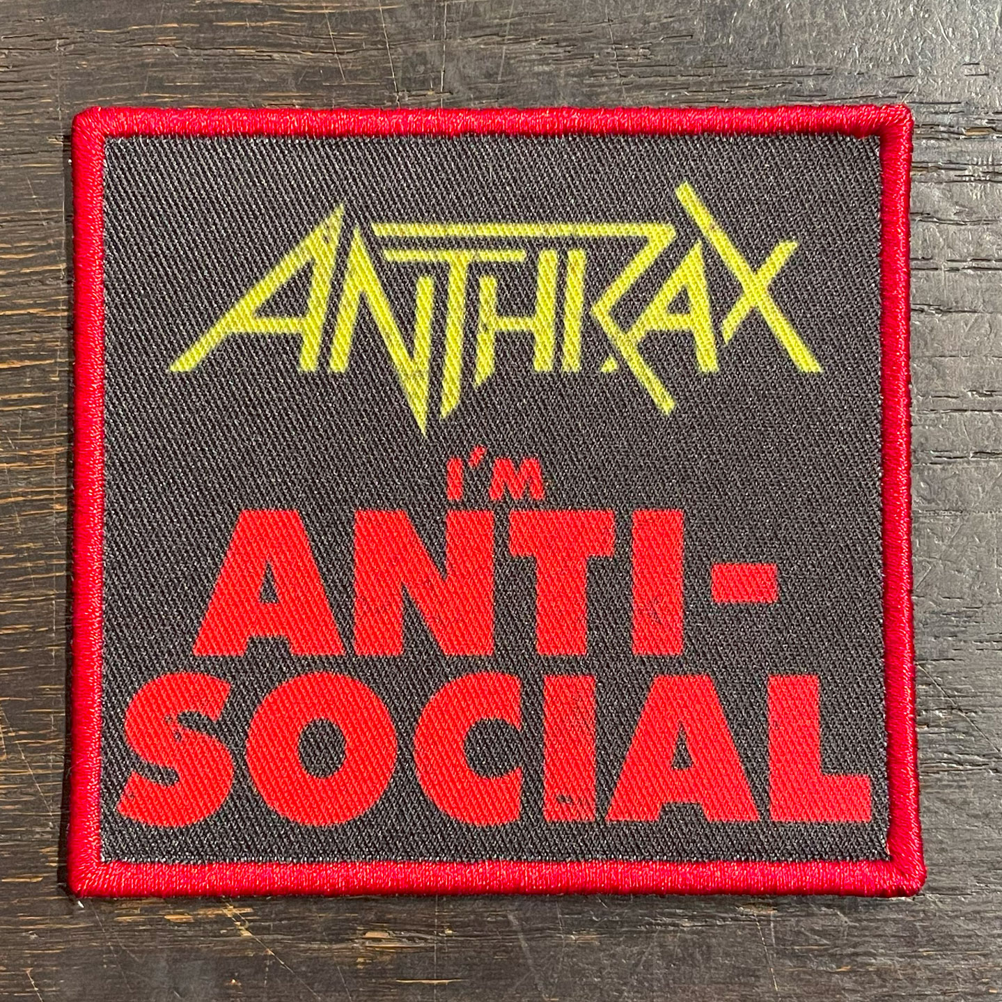 ANTHRAX ワッペン ANTI-SOCIAL オフィシャル