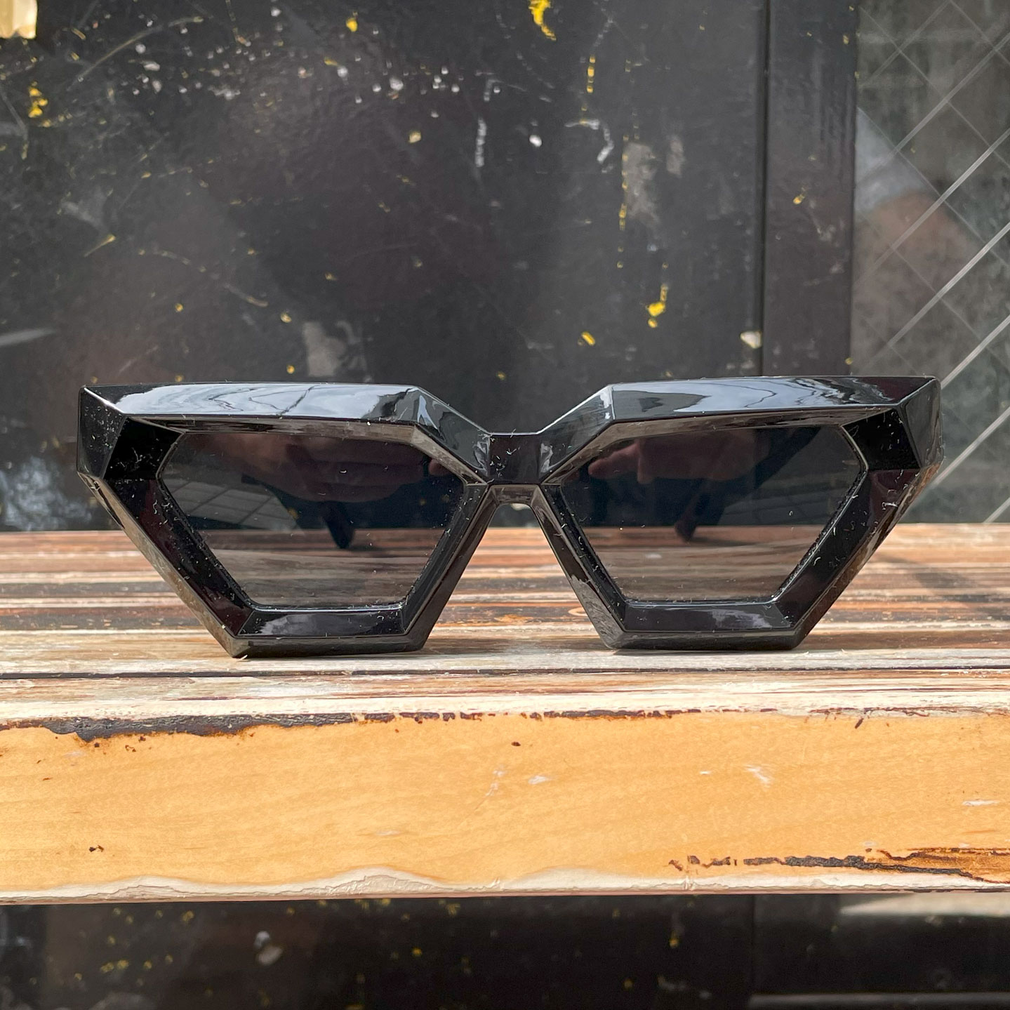 PUNK SUNGLASS hexagon BLACK