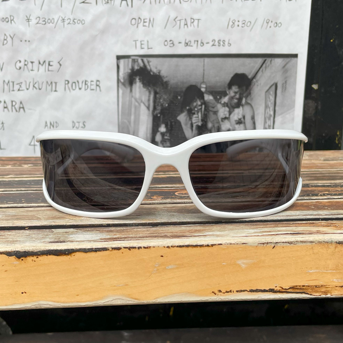 PUNK SUNGLASS CATS EYE WHITE