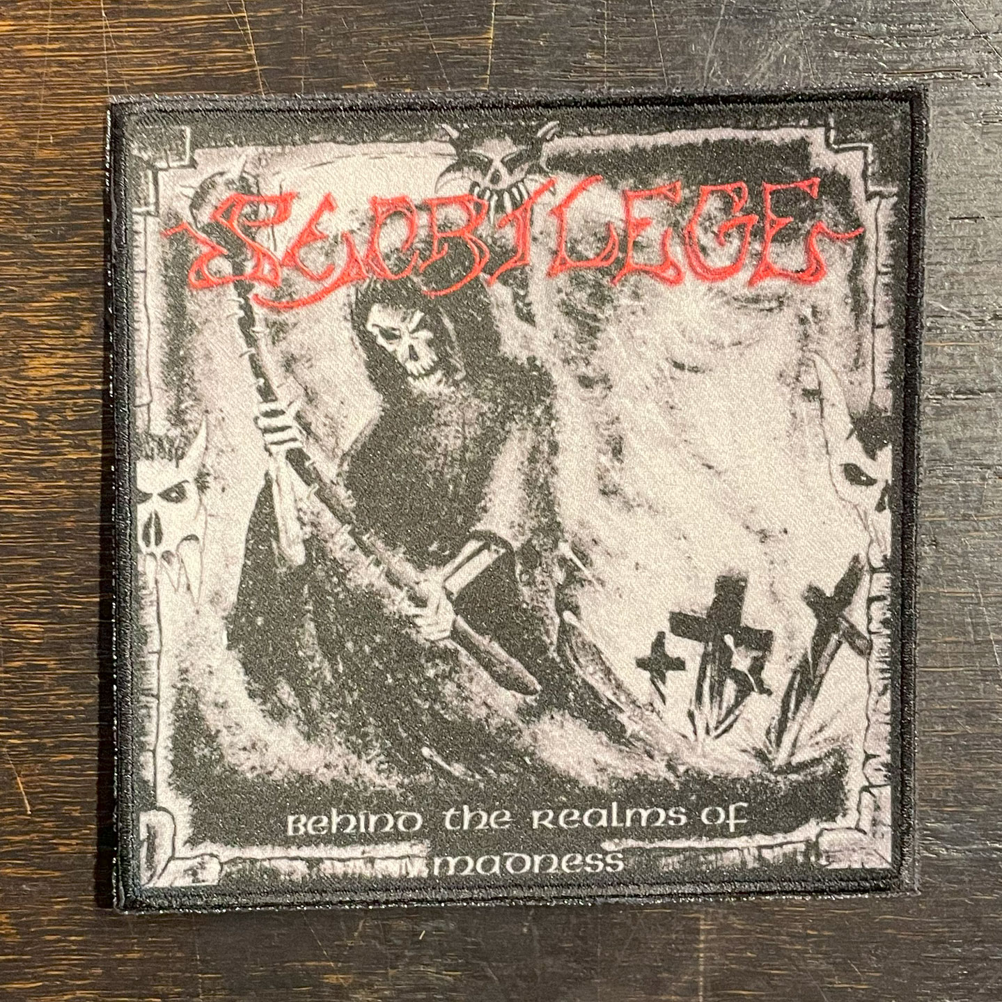 SACRILEGE ワッペン Behind the Realms of Madness