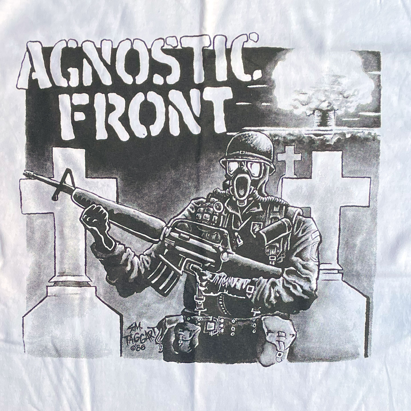 AGNOSTIC FRONT Tシャツ soldier White オフィシャル！