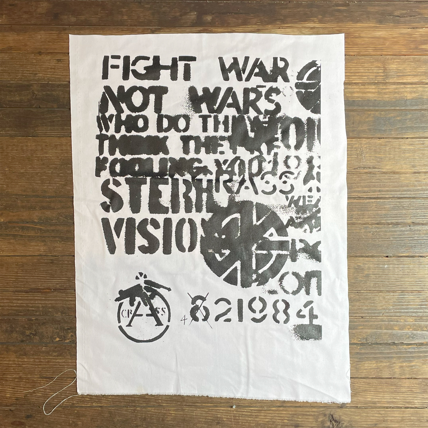 CRASS BACKPATCH FIGHT WAR NOT WARS