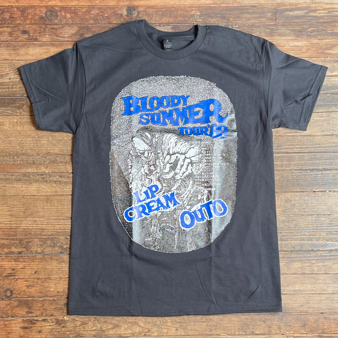 OUTO x LIP CREAM Tシャツ BLOODY SUMMER TOUR BLACK