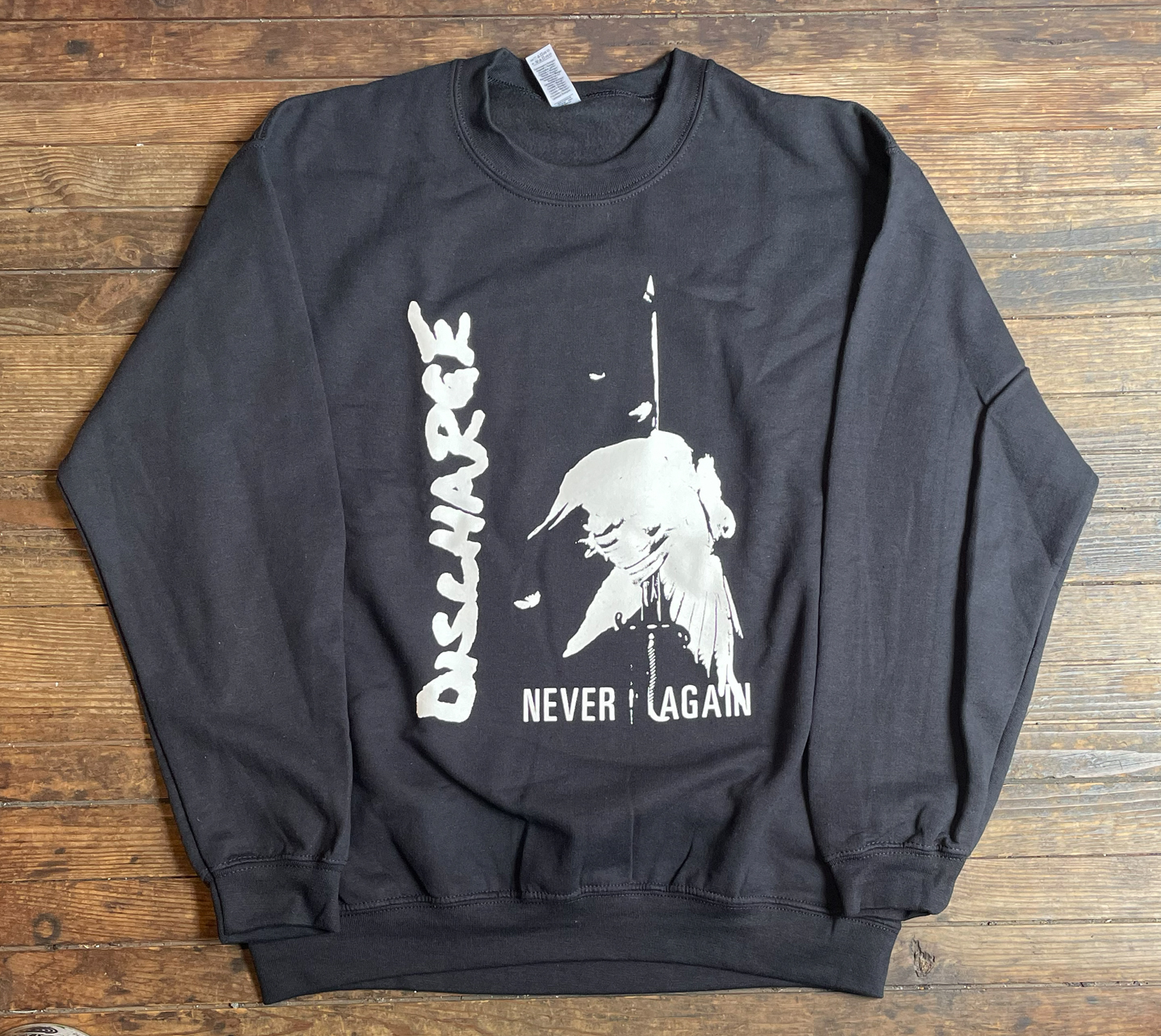 DISCHARGE スウェット NEVER AGAIN